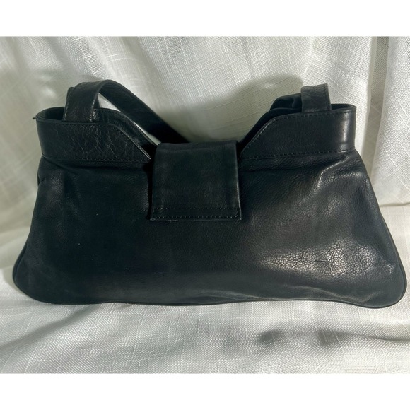 Naty Made In Italy Vera Pelle Black Leather Purse Small - Picture 9 of 15